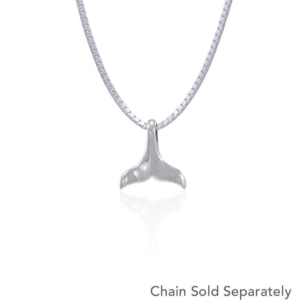 Small Whale Tail Silver Pendant JP009