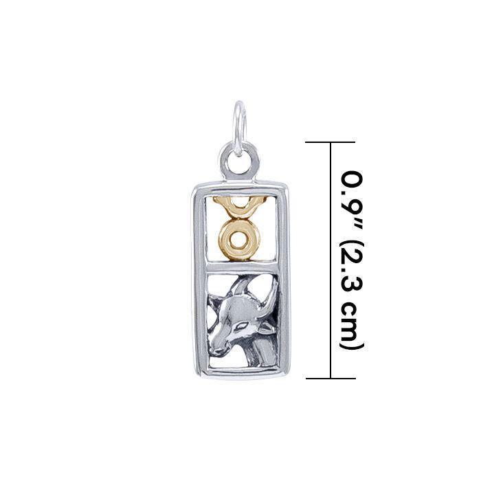 Taurus Silver and Gold Charm MCM296