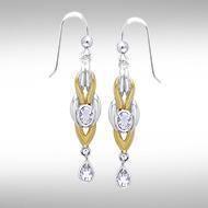 Black Magic Braided Silver & Gold Earrings MER385