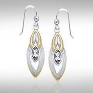 Black Magic Black Spinel Silver & Gold Earrings MER386