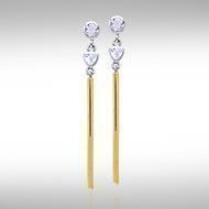 Black Magic Silver & Gold Earrings MER401
