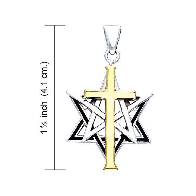 Cross The Star Star Of David Pendant MPD532