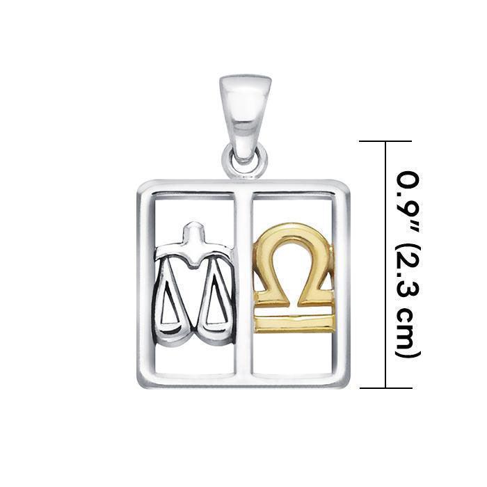 Libra Zodiac Symbol Silver Pendant MPD920