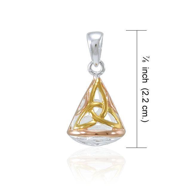 Celtic Triquetra Knot Three Tone Pendant OTP543