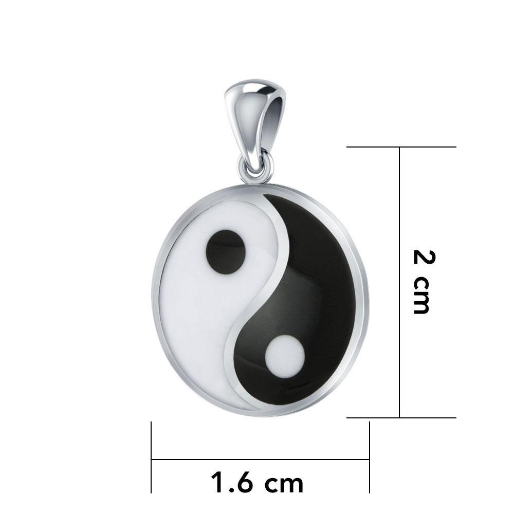 Small Yin Yang Sterling Silver Pendant PY016