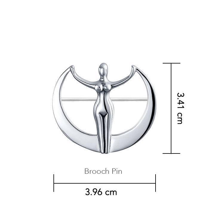 Oberon Zell Astra Star Goddess Sterling Silver Brooch Pin TBC149