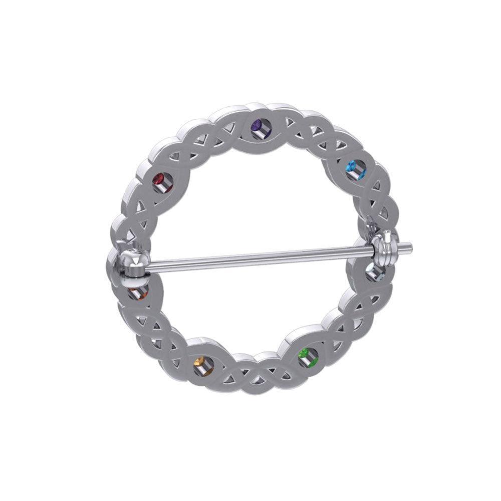 Chakra Celtic Silver Brooch TBC161