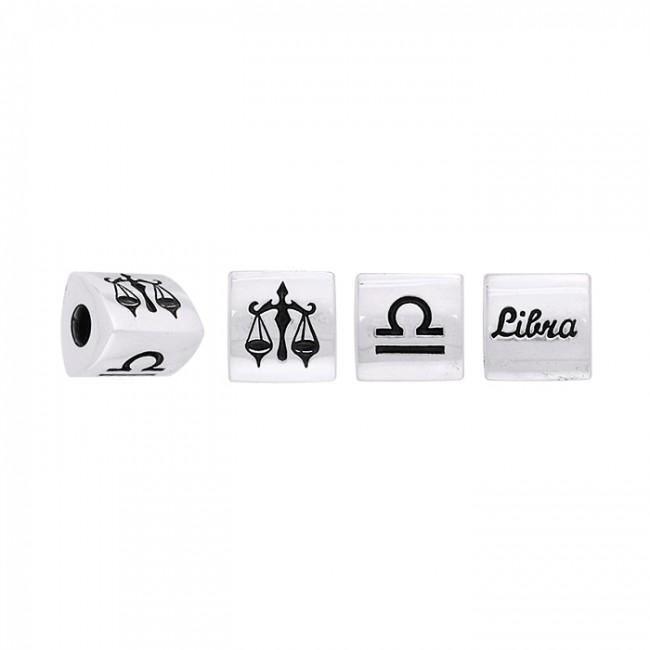 Triangle Libra Zodiac Silver Bead TBD103
