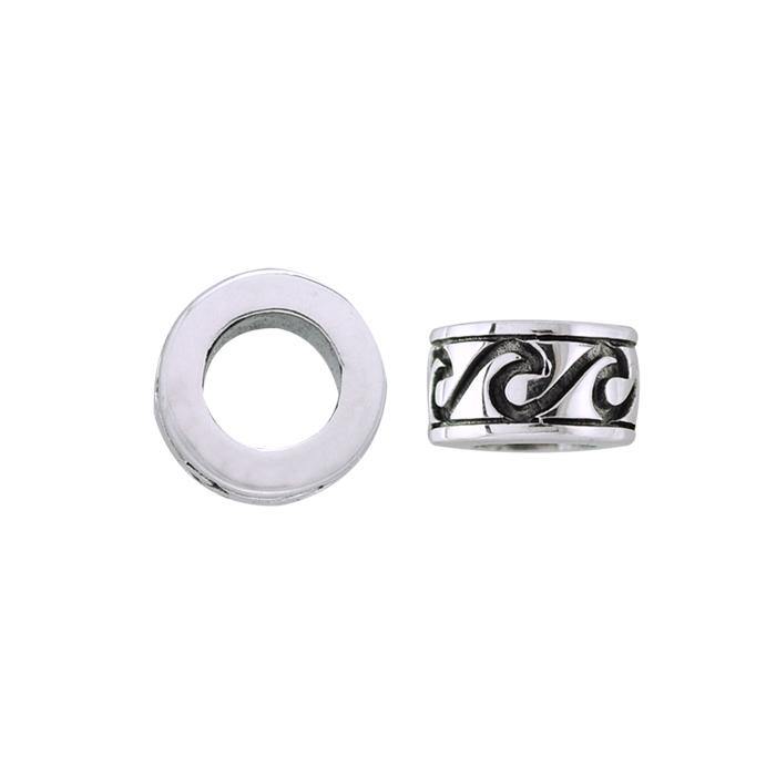 Wave Sterling Silver Bead TBD150 - Jewelry