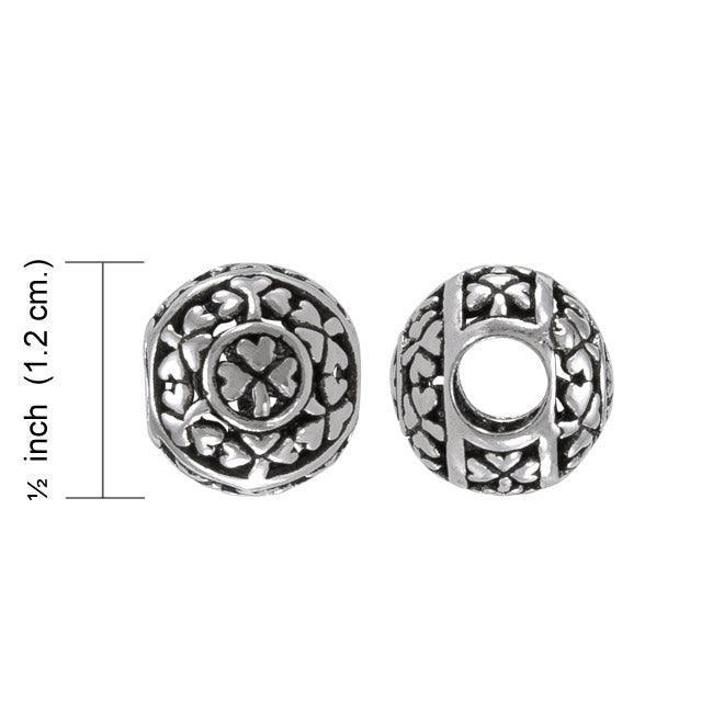Celtic Shamrock Fine Sterling Silver Bead TBD187