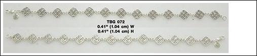 Sense the power of four ~ Sterling Silver Jewelry Celtic Four-Point Bracelet TBG072