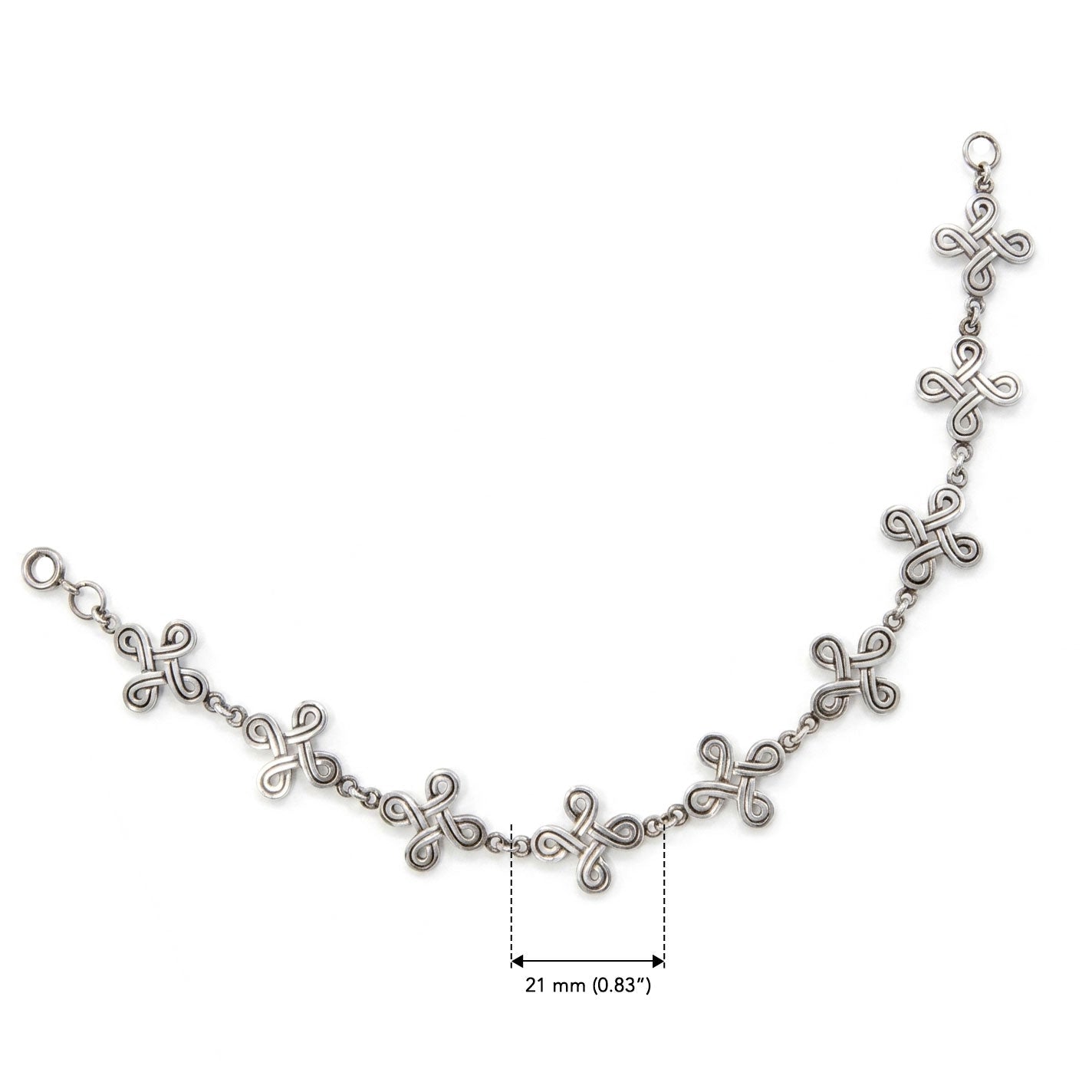 Celtic Knot Sterling Silver Link Bracelet TBG076