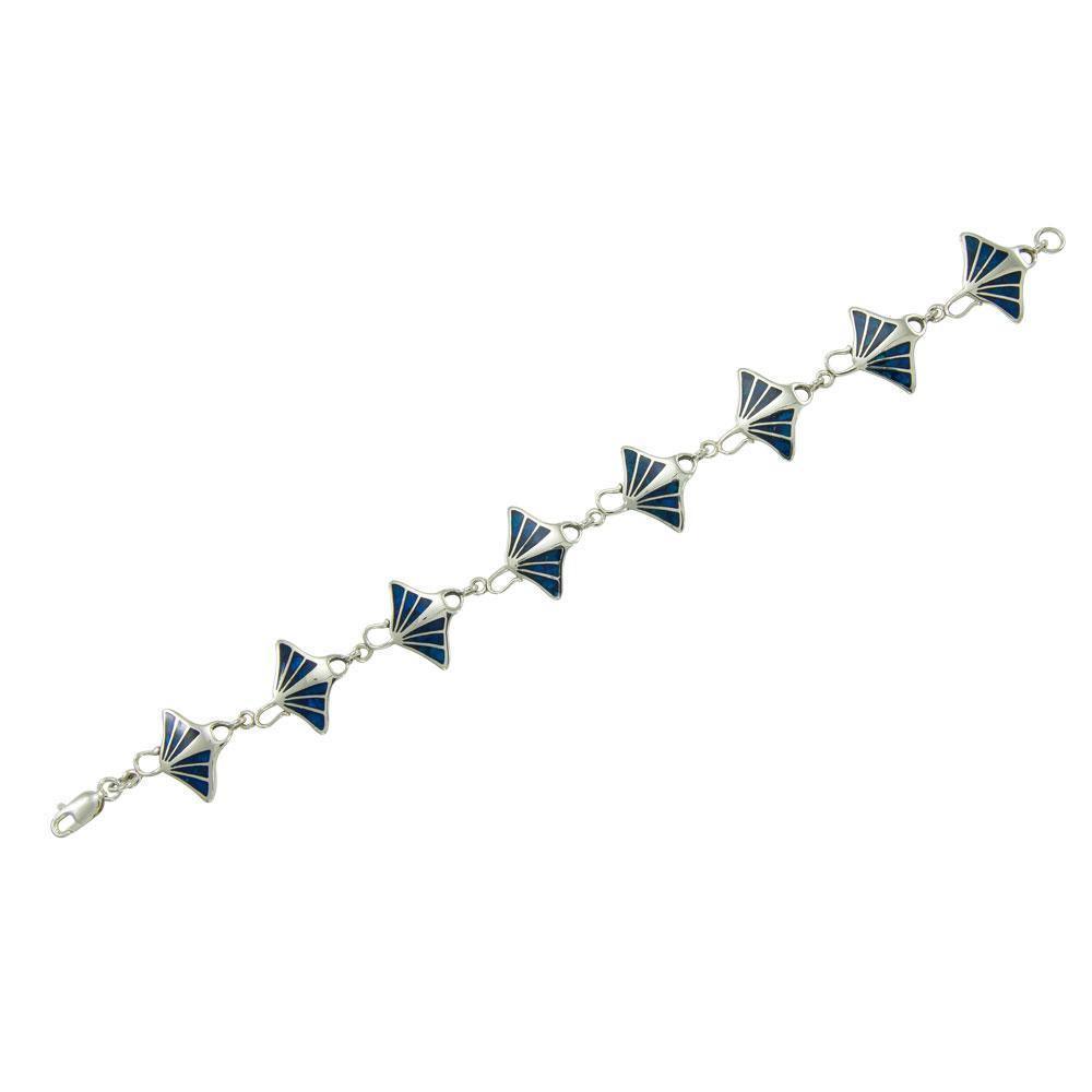 Manta Ray with Inlaid Silver Bracelet TBG545