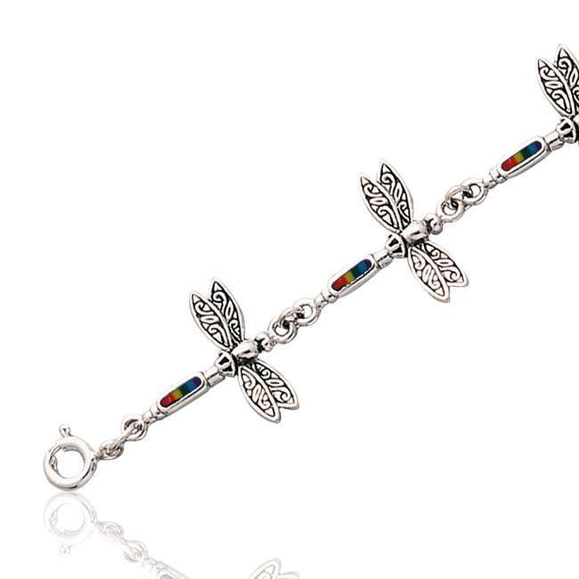Dragonfly Link Silver Bracelet TBG704