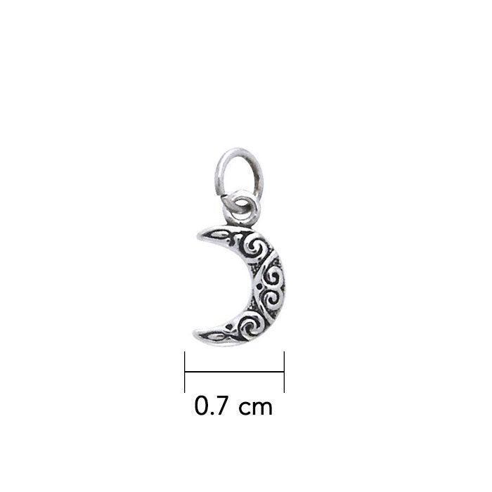 Celtic Spiral Crescent Moon Charm TC1084