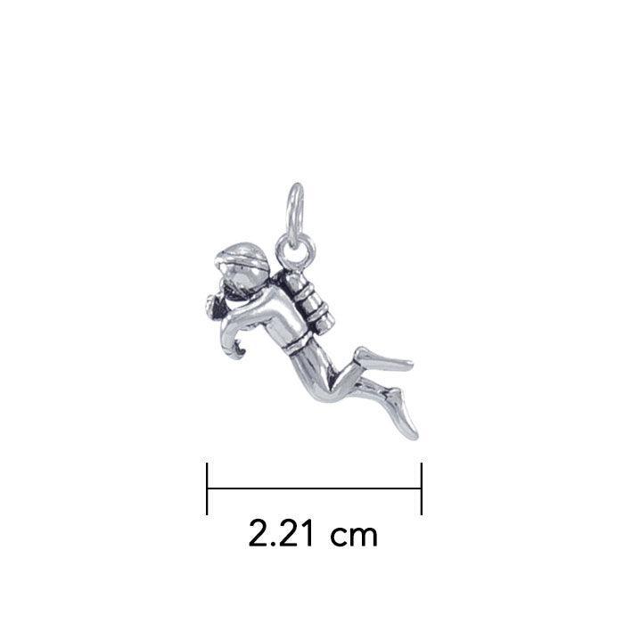 Unforgettable sea adventure ~ Sterling Silver Diver Charm TC593