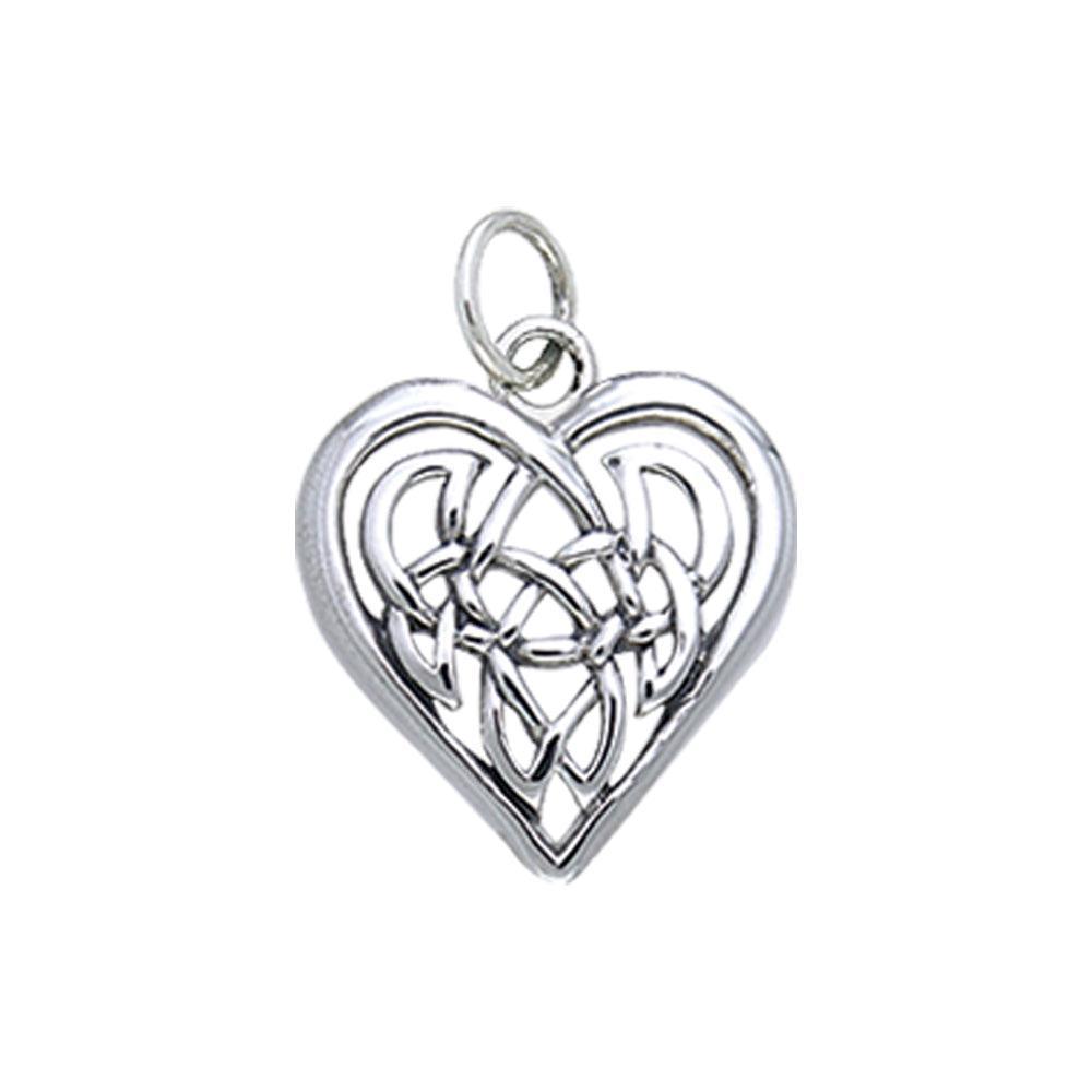 Celtic Knotwork Heart Silver Charm TCM105