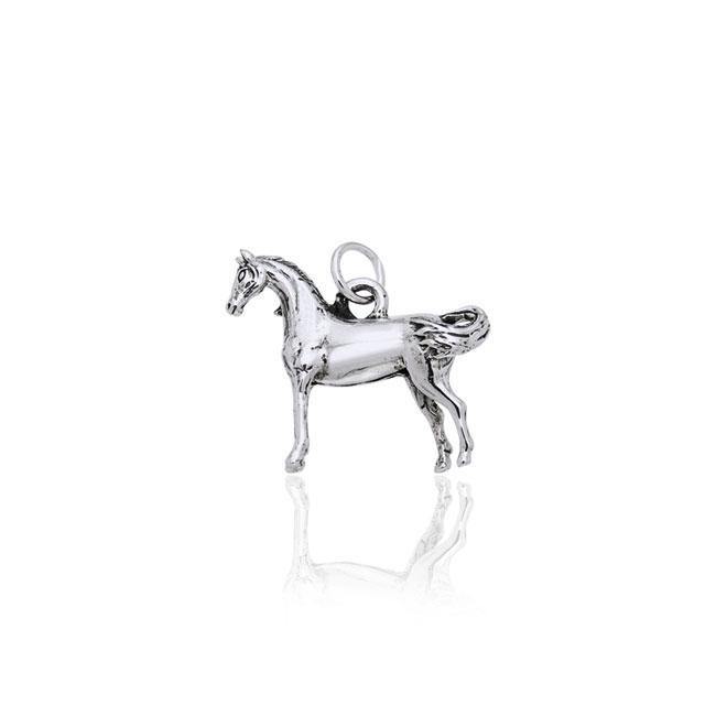 Small Arabian Horse Silver Charm TCM168