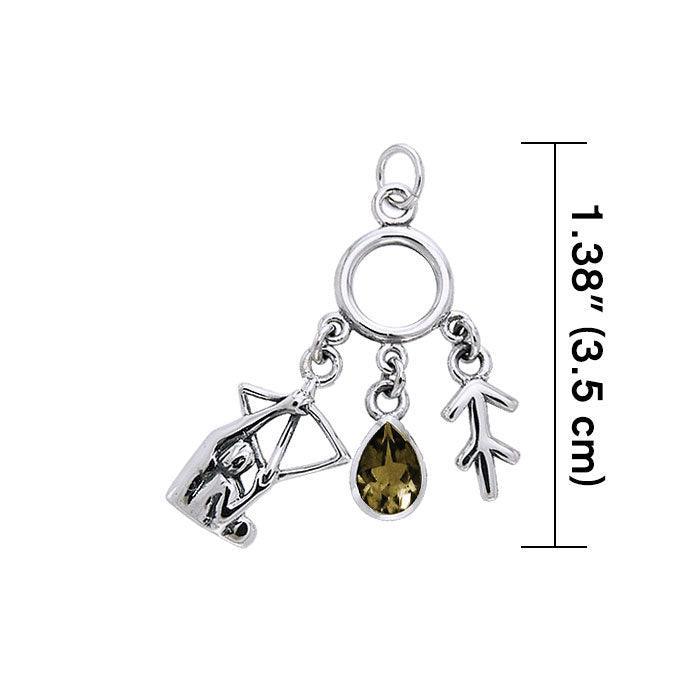 Sagittarius Silver Astrology Charm TCM237