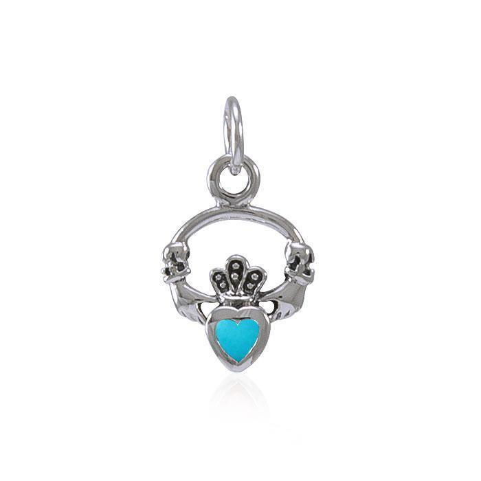 Silver Celtic Claddagh Birthstone Charm TCM274
