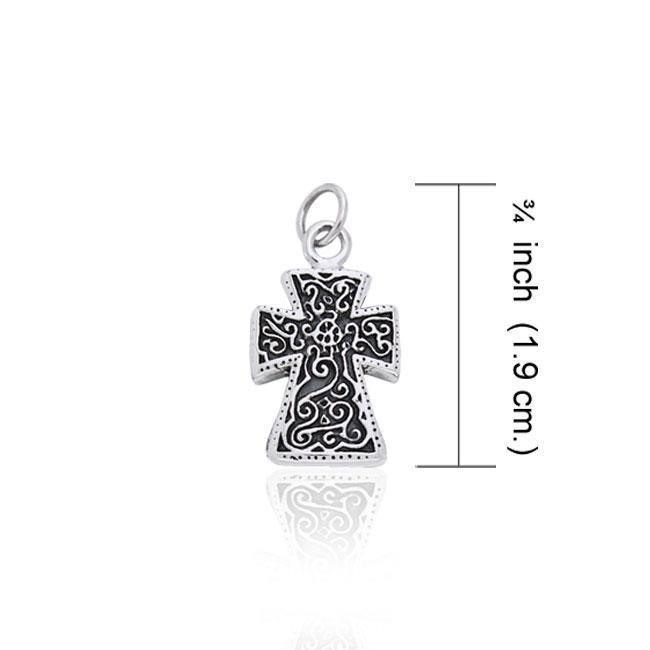 Elegance Cross Silver Charm TCM311