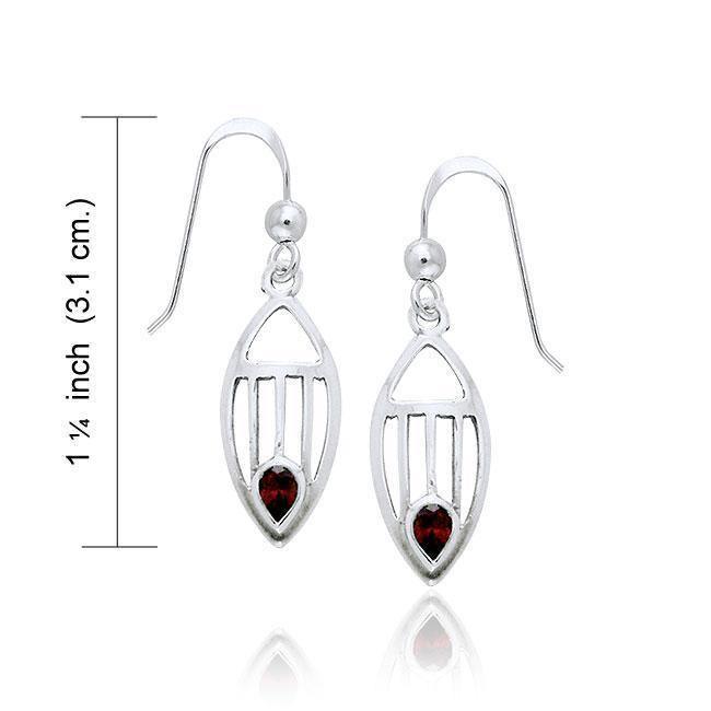 Art Deco Silver Earrings TE1094