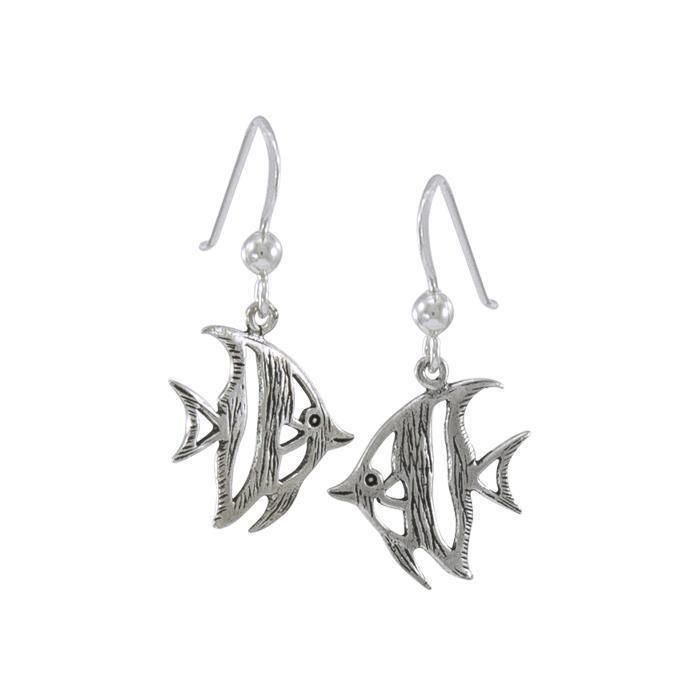 Angelfish Sterling Silver Hook Earring TE204