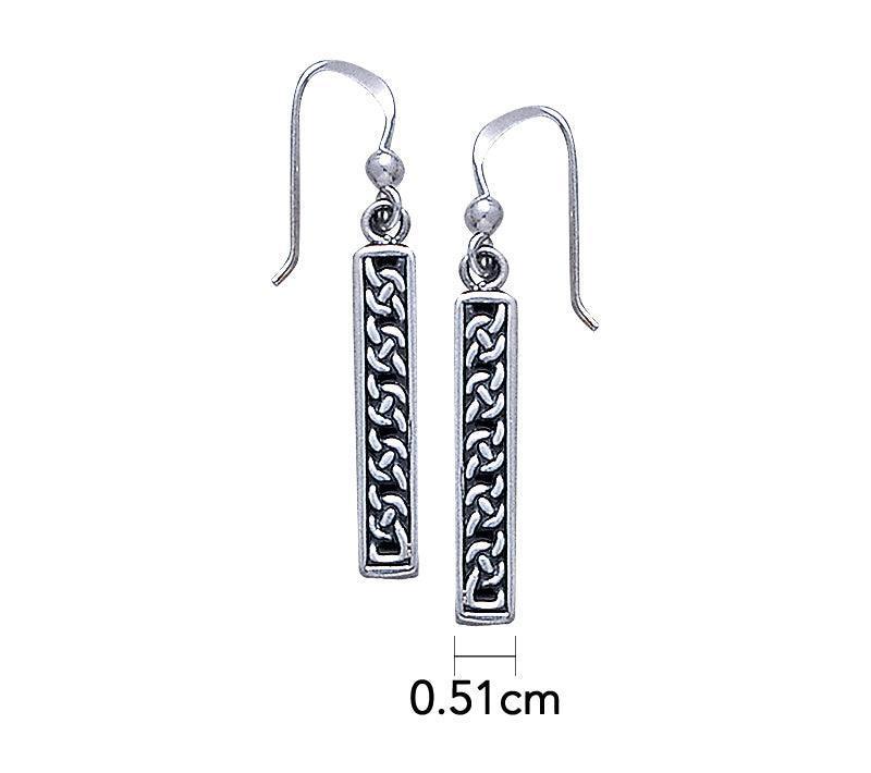 A journey worthy of the ultimate eternity ~ Celtic Knotwork Sterling Silver Dangle Earrings TE2290