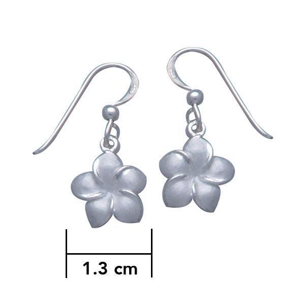 Plumeria - Hawaii National Flower Silver Small Earrings TE2564