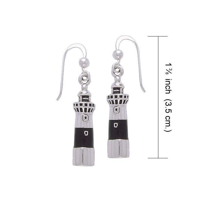 Atlantic City Lighthouse Silver Earrings TE2829