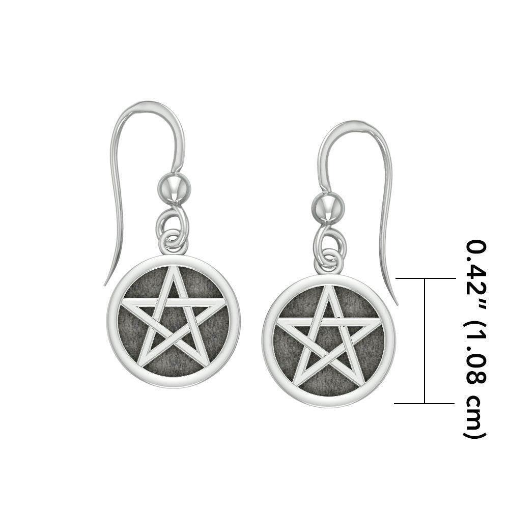 Solid Pentacle Earrings TE309