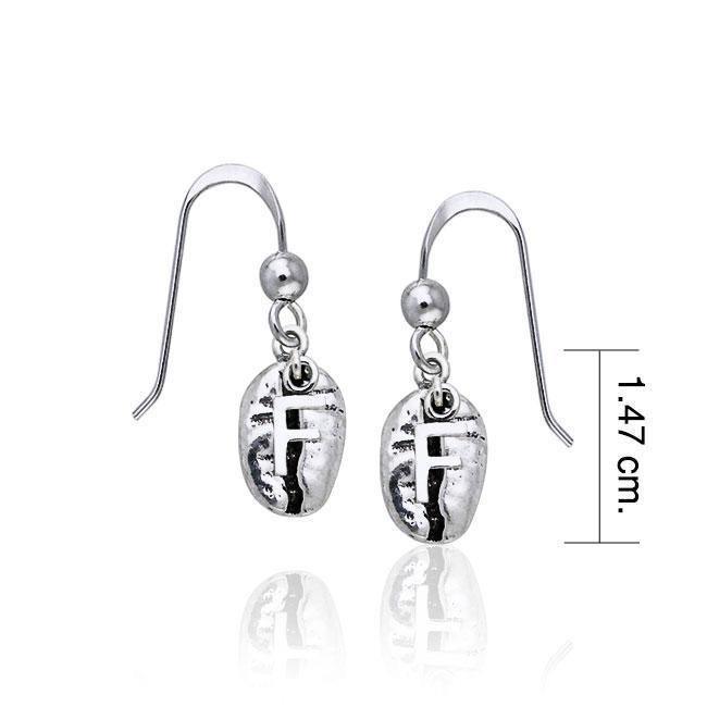 F Coffee Bean Earrings TE631
