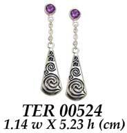 Celtic Maori Sterling Silver Earrings TER524
