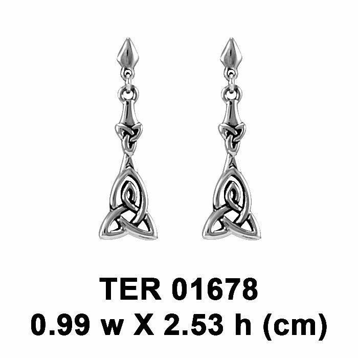 Celtic Trinity Knot Silver Post Earrings TER1678