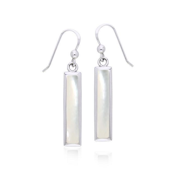 Rectangle Gemstone Inlay Earrings TER038 - peterstone.dropshipping