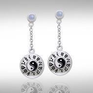 Chinese Astrology & Yin Yang Silver Earrings TER074