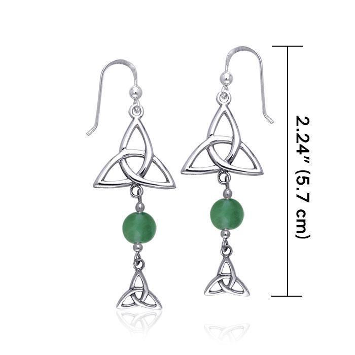 Celtic Knotwork Silver Triquetra Earrings TER158