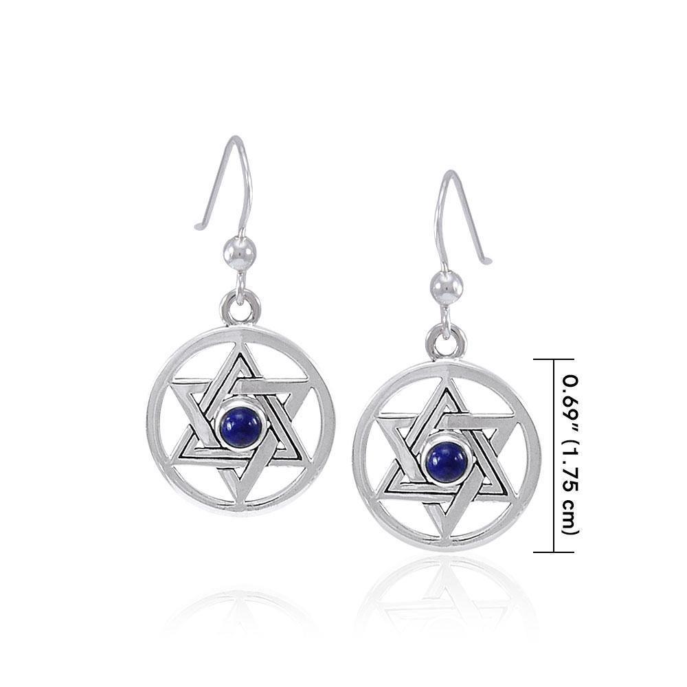 Star of David Gemstone Earrings TER1587