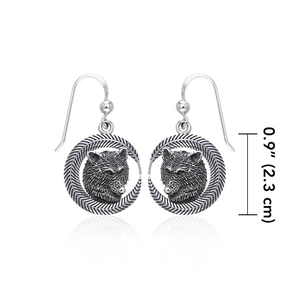 Wolf Sterling Silver Earrings TER1694