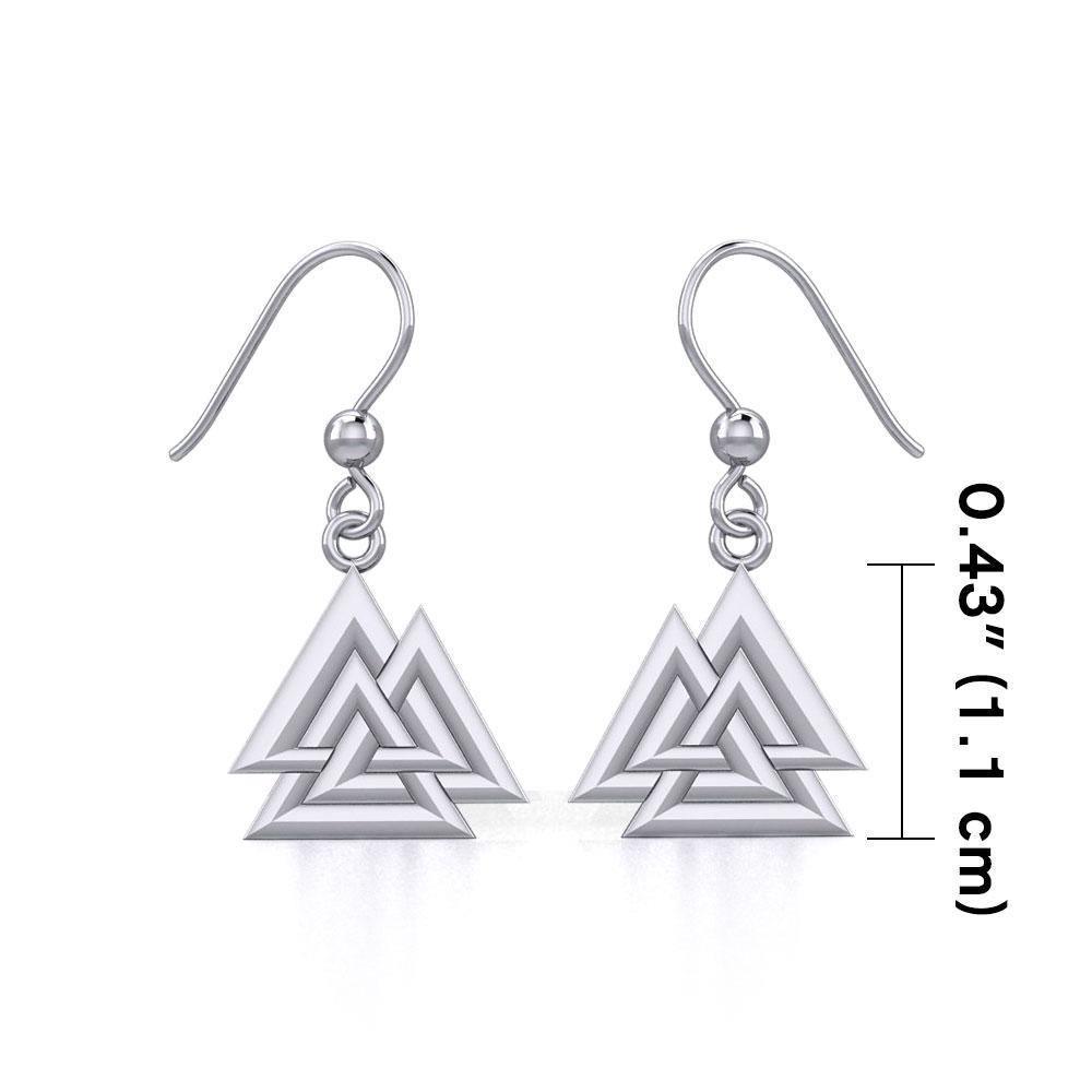 Sterling Silver Viking Valknut Earrings Jewelry TER1910