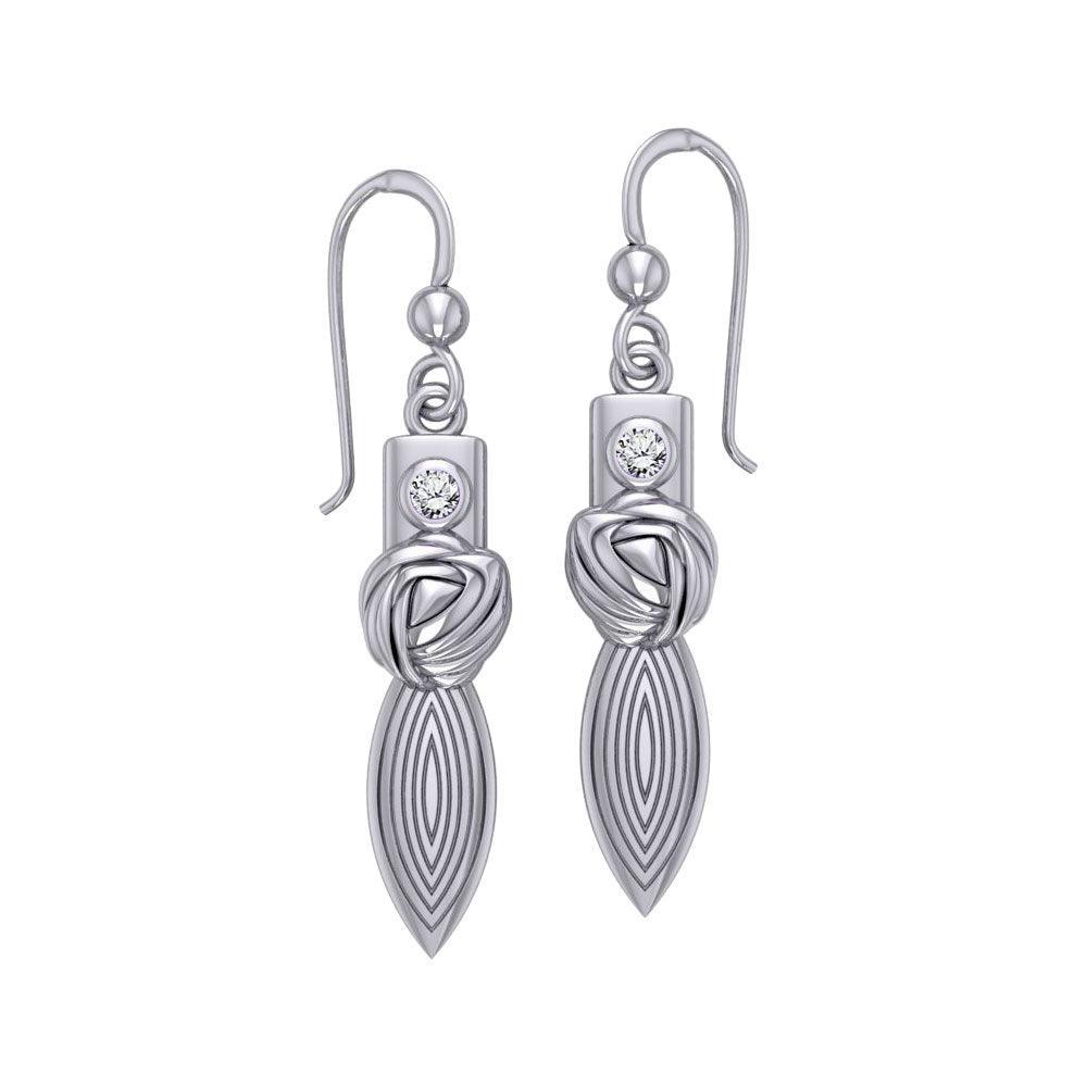 Goddess Knot Silver Earrings TER194