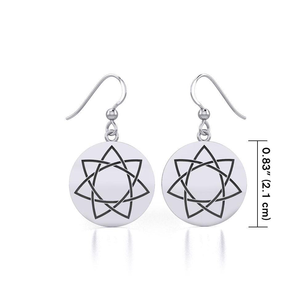 Elven Star Silver Disc Earrings TER1946