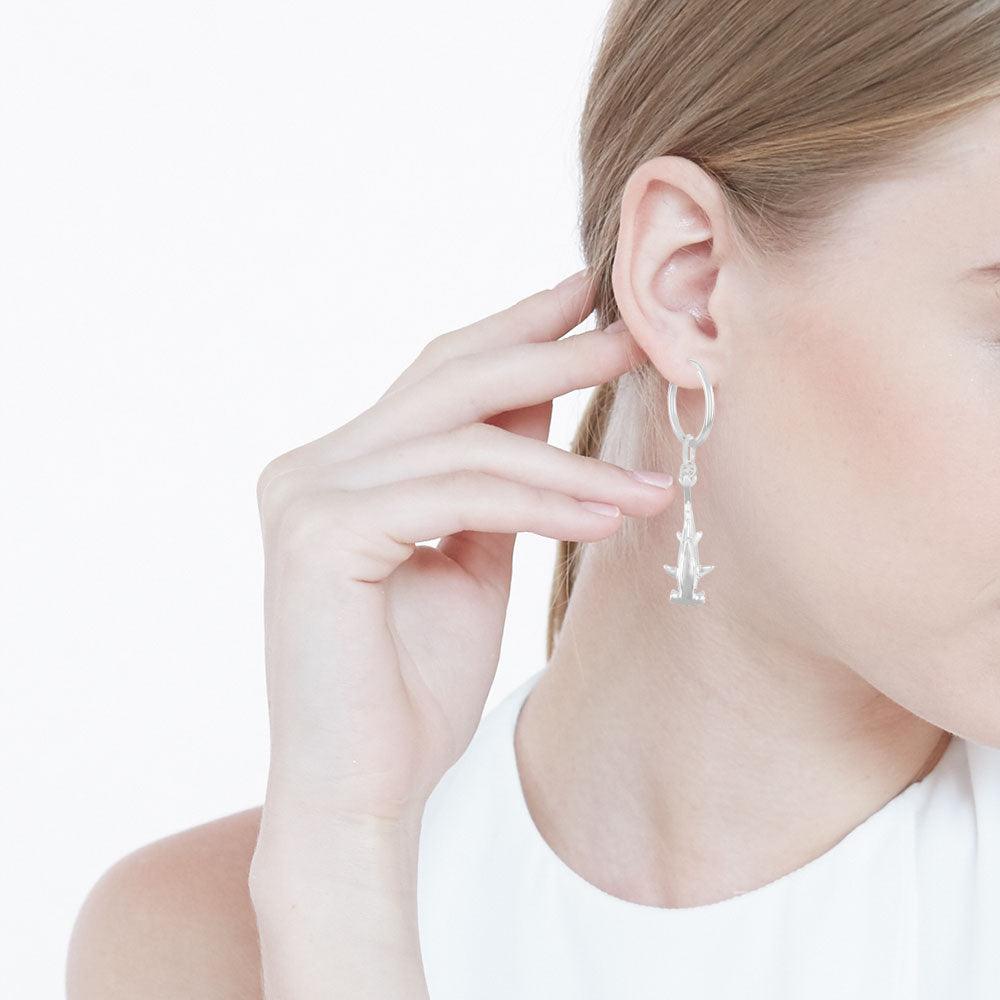 Hammerhead Sterling Silver Hook Earring TER2019