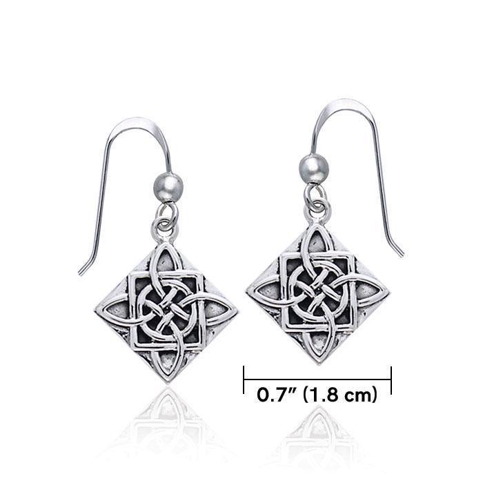 Celtic Knotwork Silver Earrings TER373