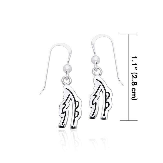 Reiki Symbol Silver Earrings TER476
