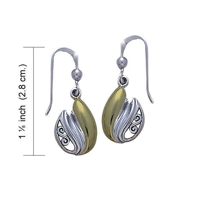 Celtic Knotwork Silver and Gold Earrings TEV2083
