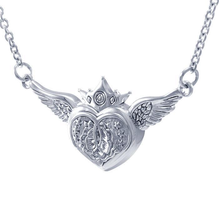 Brigid Ashwood Celtic Magdalene Silver Heart Necklace TNC062 - peterstone.dropshipping