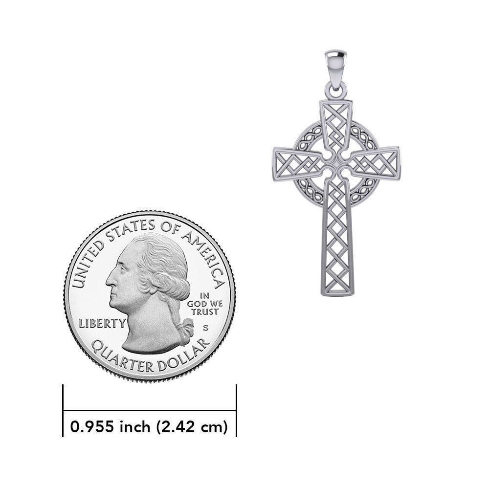 Modern Celtic Cross Silver Pendant TP1031 - Wholesale Jewelry