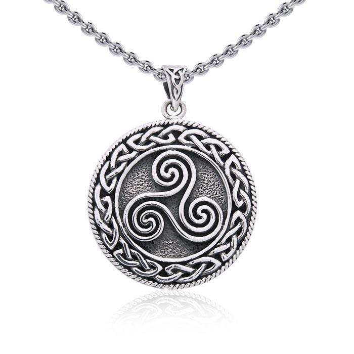 Large Celtic Knot Triskelion Pendant TP304
