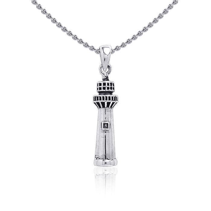 Fenwick Island Lighthouse ~ Sterling Silver Jewelry Pendant TP3155